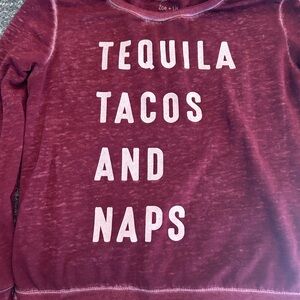 Zoe + Liv Maroon Graphic Sweatshirt